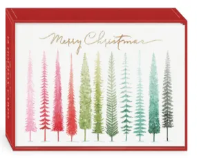 Watercolor Trees Christmas Cards