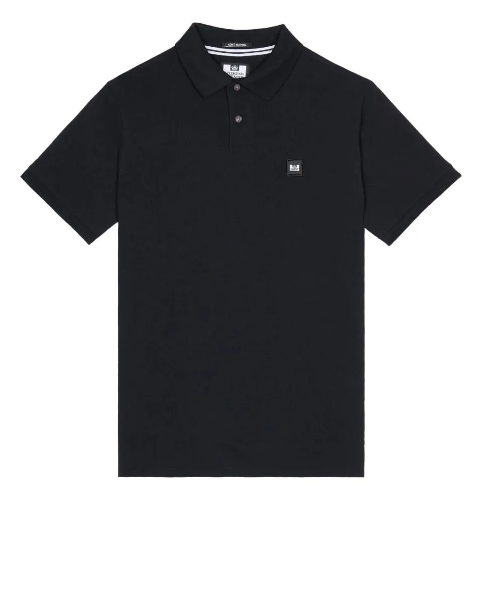 Weekend Offender Caneiros Short Sleeve Polo Shirt Black