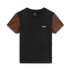 WILD COLORBLOCK T-SHIRT Woman Black Animal spot