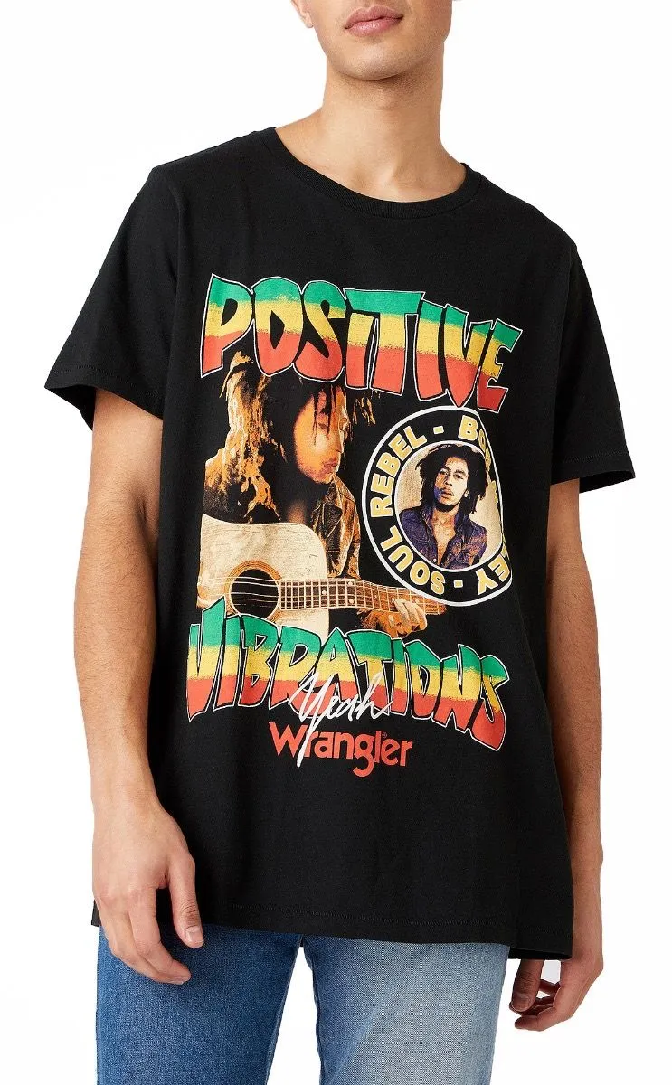 Wrangler Bob Marley Vibrations T-Shirt Black