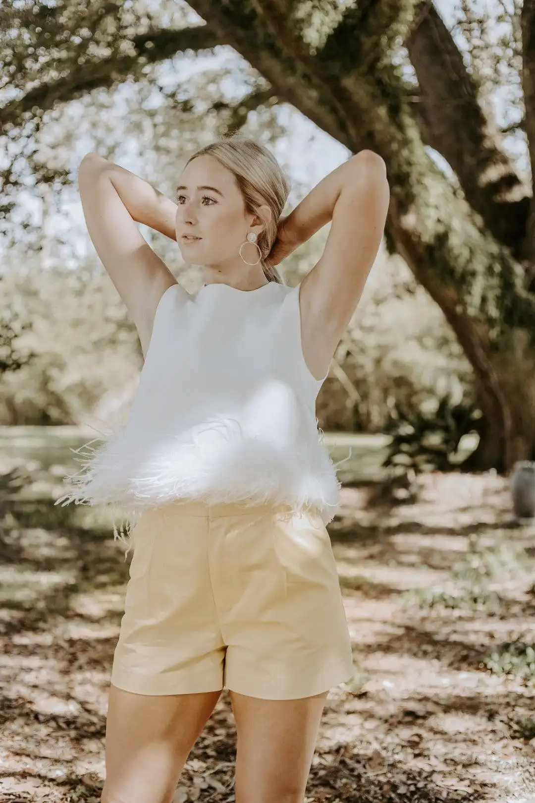 Yellow High Waisted Shorts